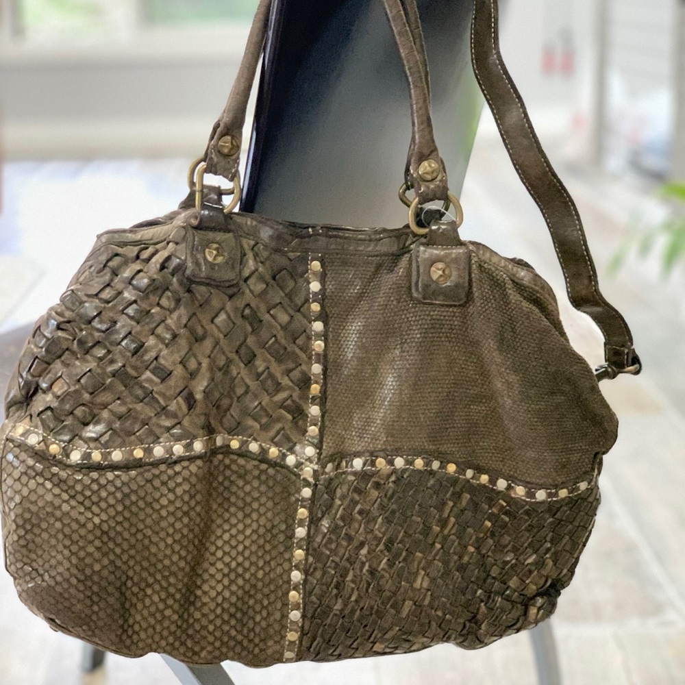 LANGELLOTTI AUTHENTIC VINTAGE STUDDED HANDBAG NEW